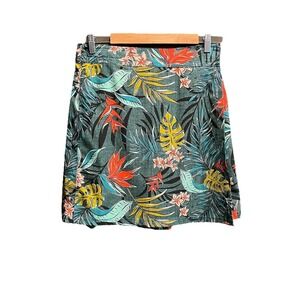 Ripskirt Hawaii Green Floral Women's Activewear Wrap Skirt Size Small (No pocket